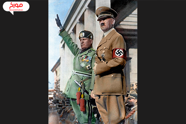 موسولینی و آدولف هیتلر